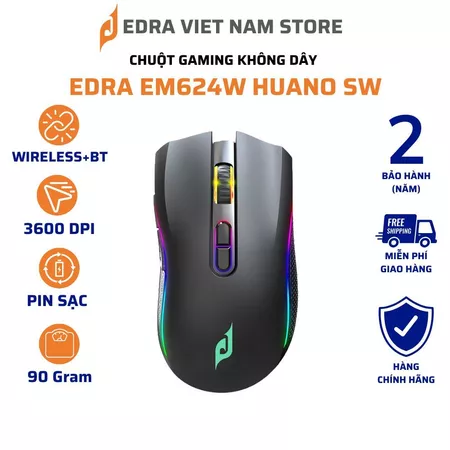 Chuột Gaming Không Dây EDRA EM624W